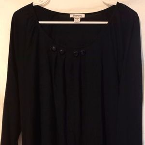 Women's 1x Hampshire Studio Black Blouse
